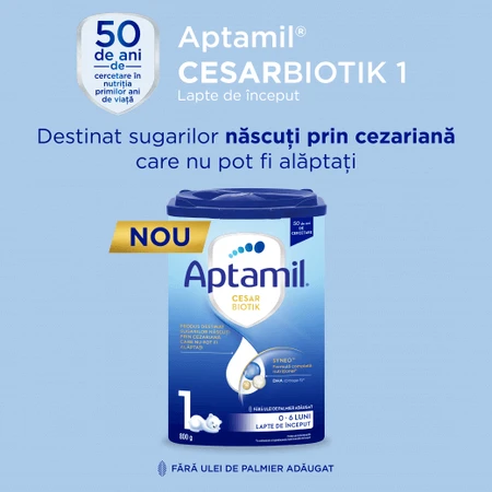 Суха молочна суміш Aptamil CesarBiotik 1, 0-6 місяців, 800 г: ціни та характеристики