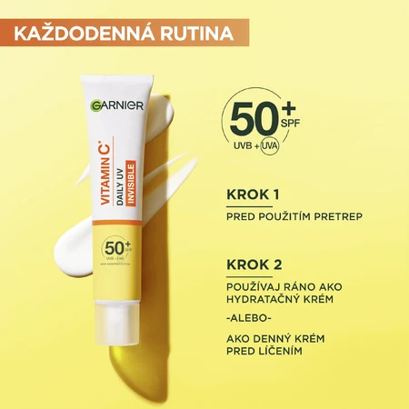 Garnier Skin Naturals Vitamin C Day Brightening UV Fluid SPF 50+ invisible, 40 мл: цены и характеристики