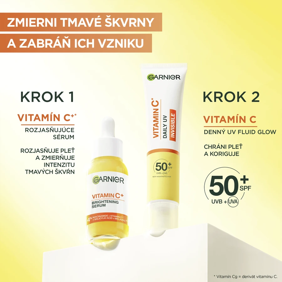 Garnier Skin Naturals Vitamin C Day Brightening UV Fluid SPF 50+ invisible, 40 мл: цены и характеристики