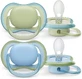 Philips Avent Ultra Air Neutral Соска-пустушка 0-6 м для хлопчиків синя 2 шт.