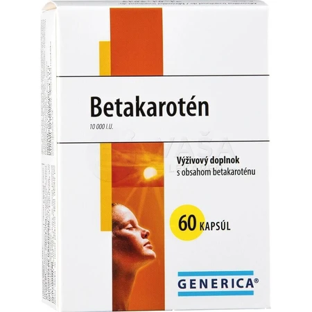 GENERICA Бетакаротин 1×60 капсул, дієтична добавка: ціни та характеристики