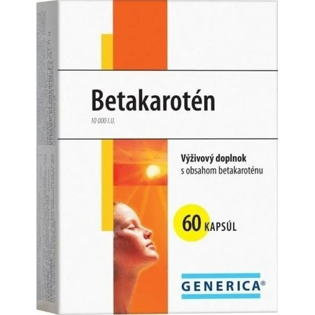 GENERICA Бетакаротин 1×60 капсул, дієтична добавка: ціни та характеристики