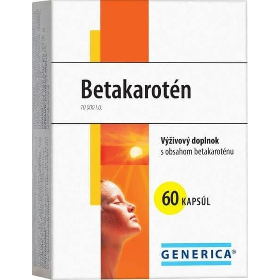 GENERICA Бетакаротин 1×60 капсул, дієтична добавка: ціни та характеристики