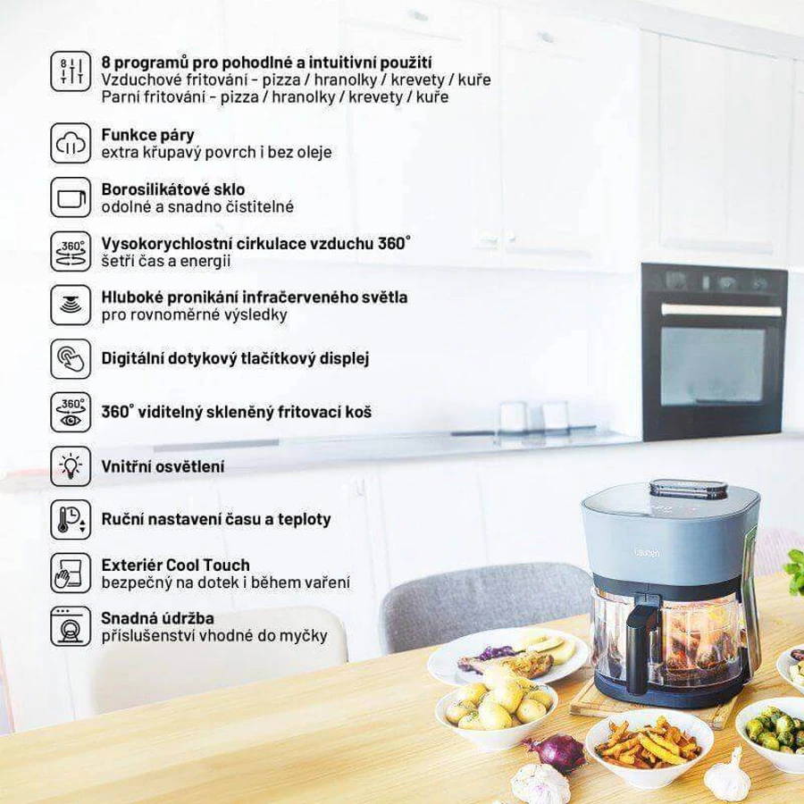 Фритюрниця Lauben Glass&SteamAir® 4500BG: ціни та характеристики