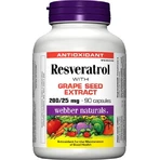WEBBER NATURALS Ресвератрол 200 мг 1×90 капсул, дієтична добавка: ціни та характеристики
