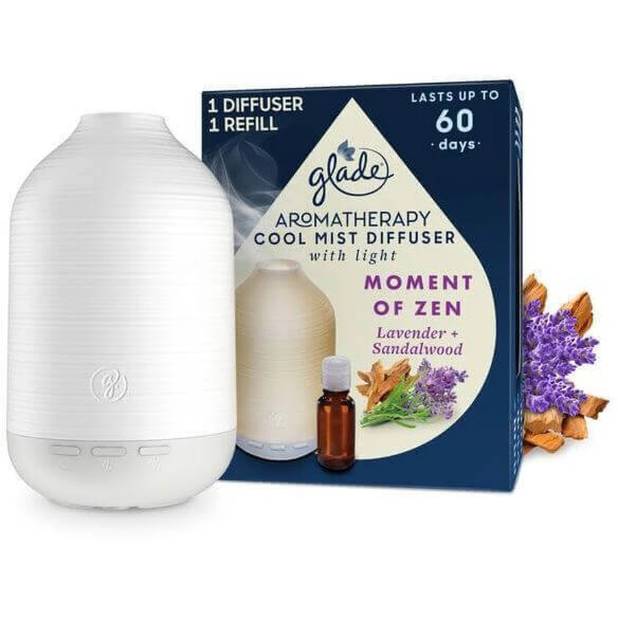Дифузор Glade Aromatherapy і картридж Cool Mist Момент дзен: ціни та характеристики