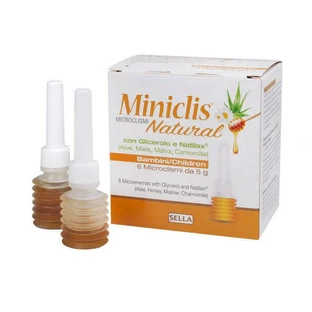 Мікроклізми Sella Farmaceutici Miniclis Microclismi Natural натуральні дитячі, 6 шт. по 5 г