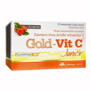 Olimp Gold-Vit C Junior, малиновий смак, 15 пакетиків
