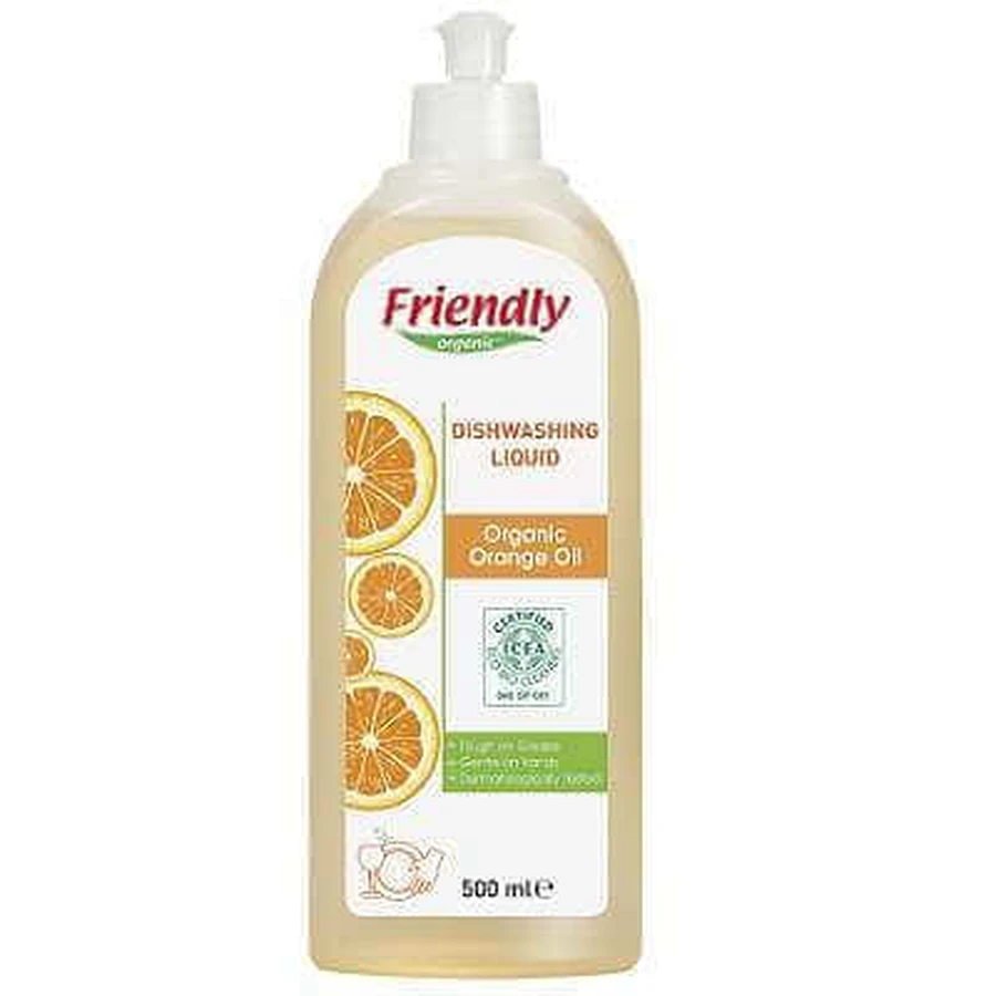 Рідина для миття посуду апельсин, 500 мл, Friendly Organic: ціни та характеристики