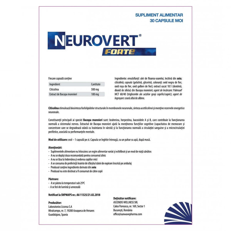 Нейроверт Форте Sun Wave Pharma, 30 капсул: цены и характеристики