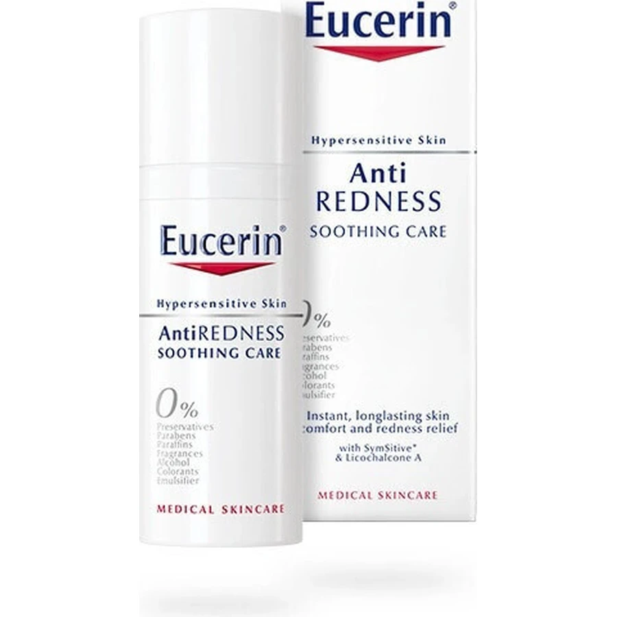 Eucerin ANTI-REDNESS успокаивающий крем 1×50 мл, для чувствительной кожи, склонной к покраснениям: цены и характеристики