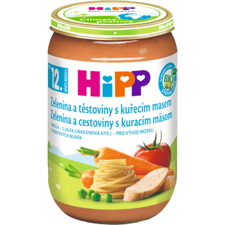 HiPP Pasta паста куряча з овочами дитяче меню 220 г: ціни та характеристики