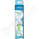 Dr.BROWN'S BABY BOTTLE OPTIONS+ 250 мл 1×1 шт, вузька, 0M+, антиколікова, пластик, біла: ціни та характеристики