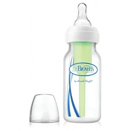 Dr.BROWN'S BABY BOTTLE OPTIONS+ 250 мл 1×1 шт, вузька, 0M+, антиколікова, пластик, біла: ціни та характеристики