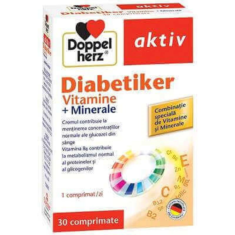 Діабетикер Doppelherz Вітаміни та мінерали Aktiv Diabetiker таблетки №30: ціни та характеристики