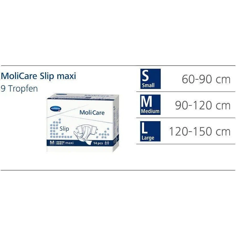 Molicare Slip Maxi 9 капель, размер L (120-150 см), 14 шт.: цены и характеристики