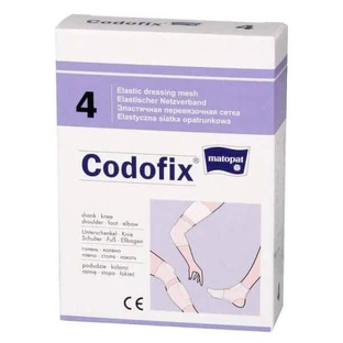 Matopat Codofix 4, еластична перев'язувальна сітка, непрозора, 3 см х 1 м, 1 шт.
