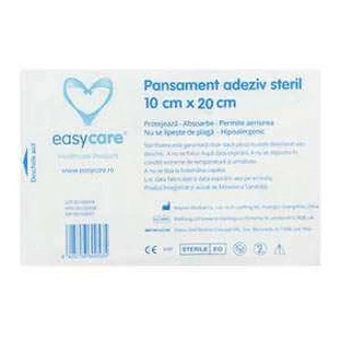 Пов'язка адгезивна стерильна з абсорбуючою подушечкою, 10x20 см, EasyCare