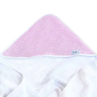 Детское полотенце с капюшоном First Hugs, 80х80 см, Moss Rosa, Tuxi Brands