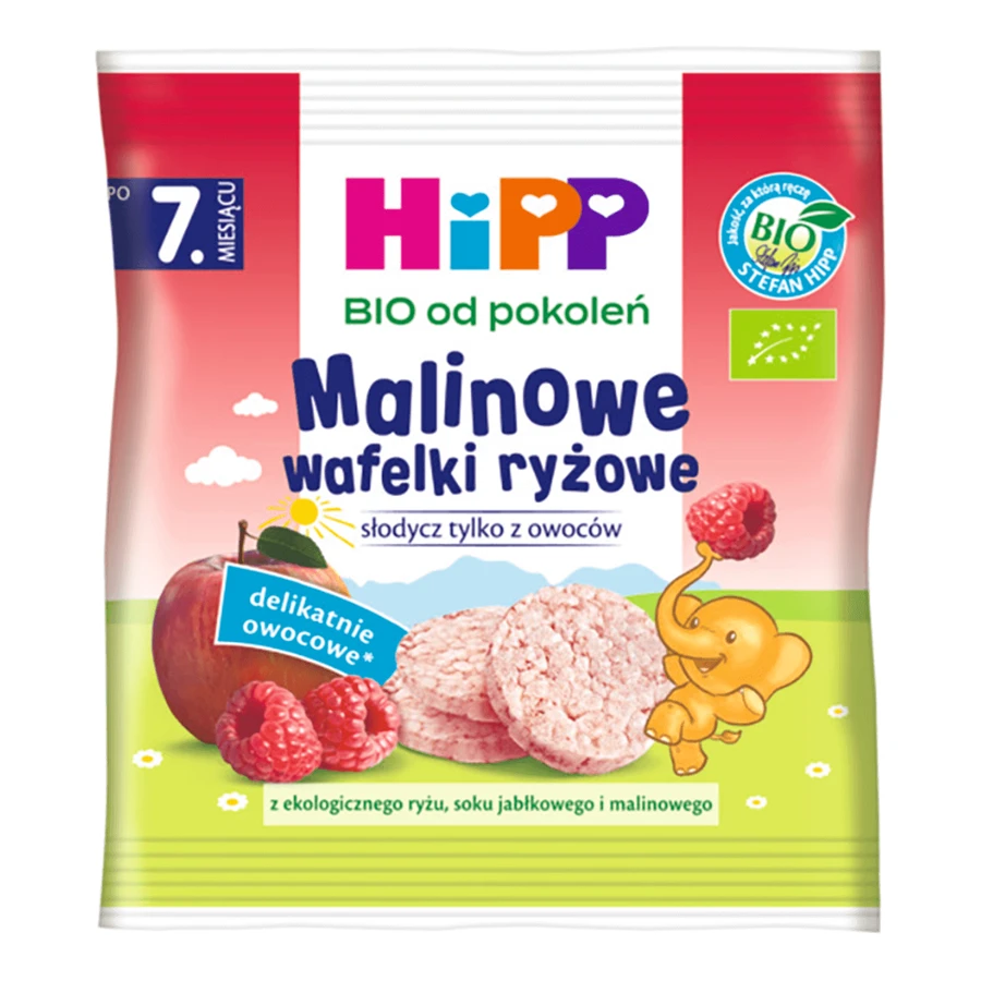 Вафлі HiPP Rice Krispie Wafers Bio, малинові, після 8 місяців, 30 г: ціни та характеристики