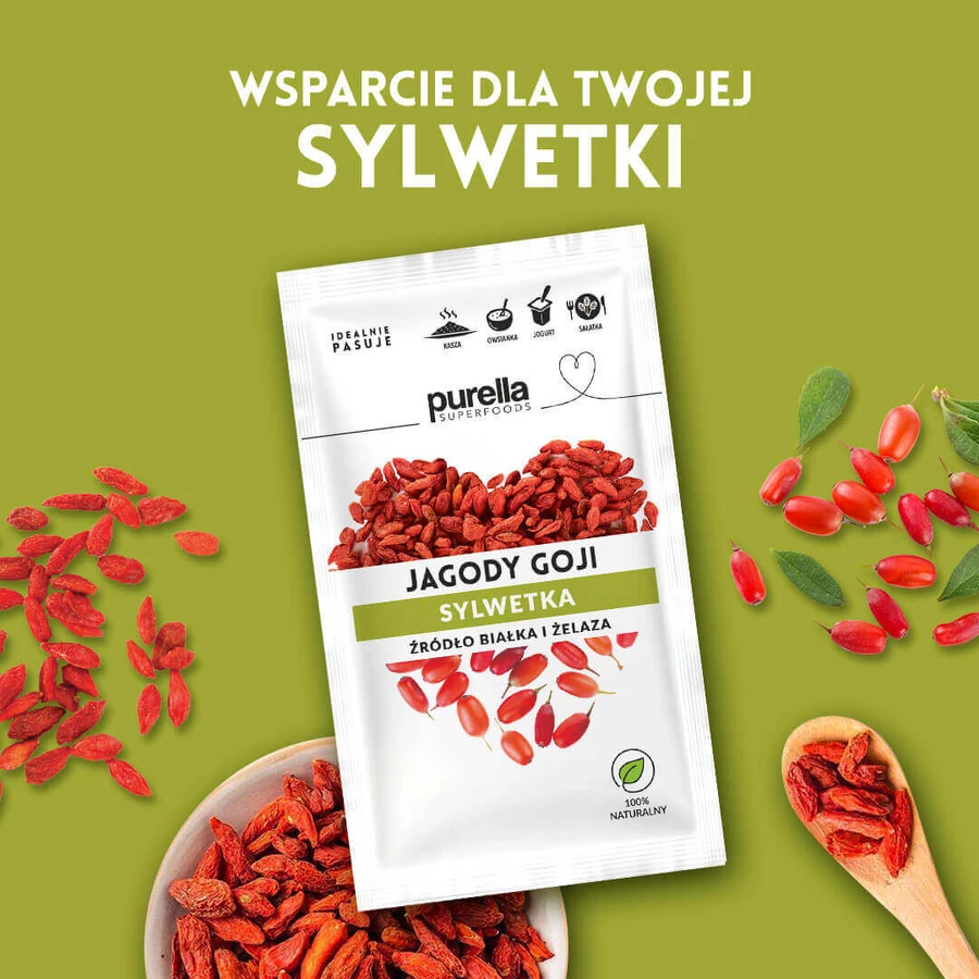 Purella Superfoods Ягоды годжи, сухофрукты, 45 г: цены и характеристики