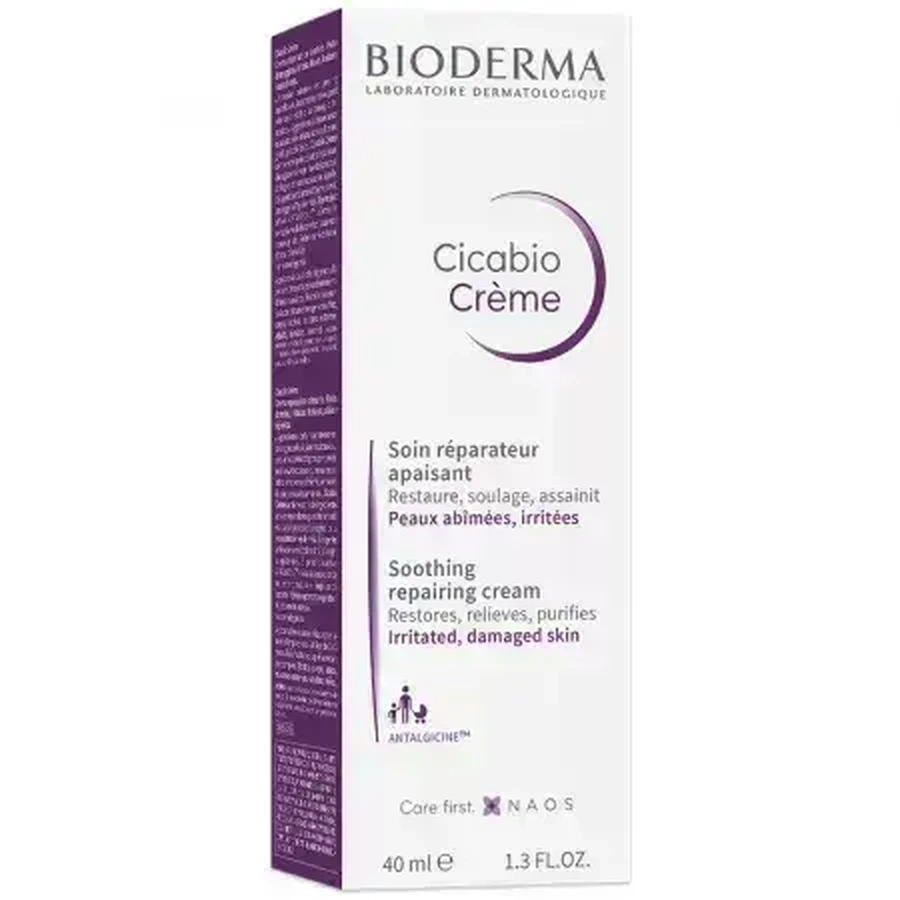 Крем для обличчя та тіла Bioderma Cicabio Soothing Reparing Cream, відновлювальний, 40 мл: ціни та характеристики
