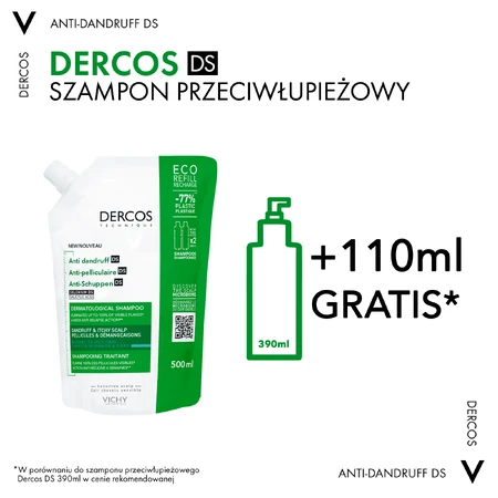 Vichy Dercos DS Шампунь проти лупи для нормального і жирного волосся, стік, 500 мл: ціни та характеристики