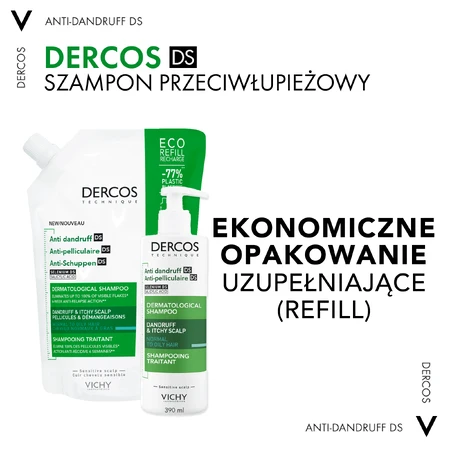 Vichy Dercos DS Шампунь проти лупи для нормального і жирного волосся, стік, 500 мл: ціни та характеристики