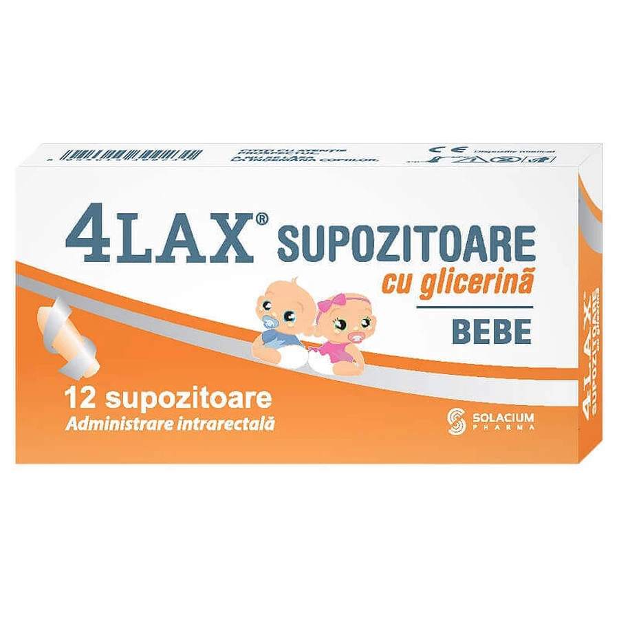 Гліцеринові супозиторії для немовлят 4Lax, 12 штук, Solacium Pharma: ціни та характеристики