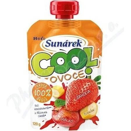 Sunar COOL Fruit Банан, клубника, яблоко 1×120 г, Банан, клубника, яблоко, 12м+: цены и характеристики