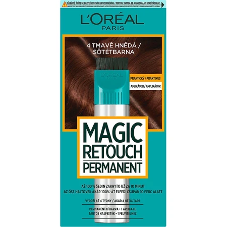 L'Oréal Paris Magic Retouch перманентный 4 Темно-коричневый, 27+18 мл: цены и характеристики