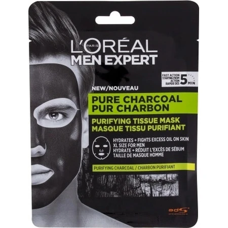 L'Oréal Paris Men Expert Pure Charcoal 1×30 г, текстурированная маска для лица: цены и характеристики