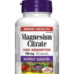 WEBBER NATURALS Магній 150 мг 1×60 таблеток, дієтична добавка: ціни та характеристики