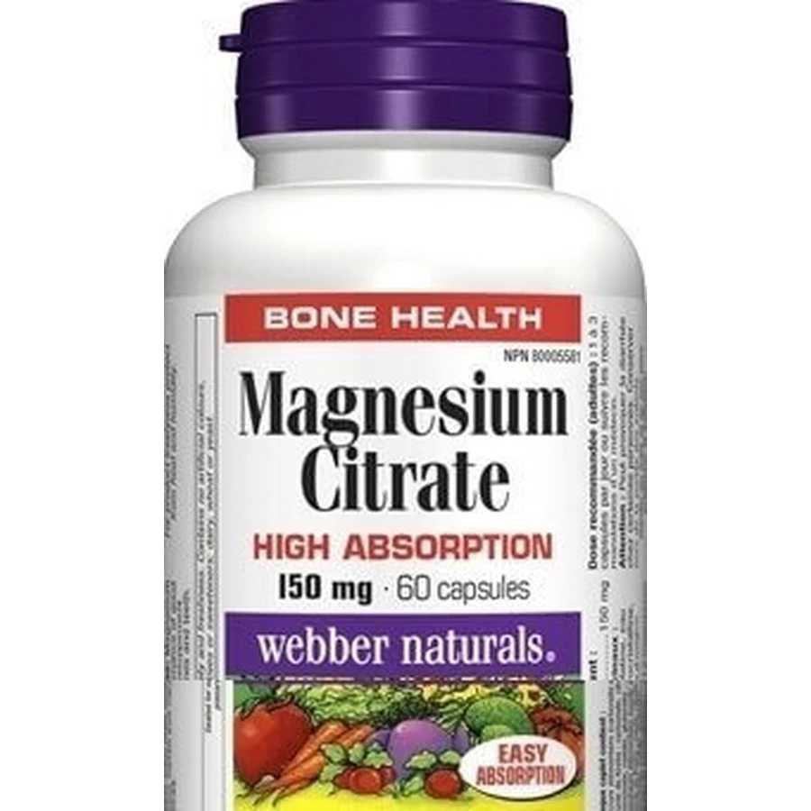 WEBBER NATURALS Магній 150 мг 1×60 таблеток, дієтична добавка: ціни та характеристики