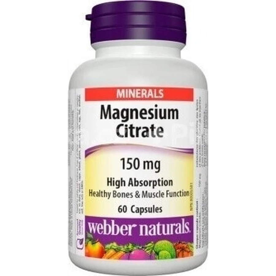 WEBBER NATURALS Магній 150 мг 1×60 таблеток, дієтична добавка: ціни та характеристики