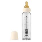 Пляшечка Bibs Baby Glass Bottle, скляна з гумовою соскою з повільним потоком, слонова кістка, від народження, 225 мл: ціни та характеристики