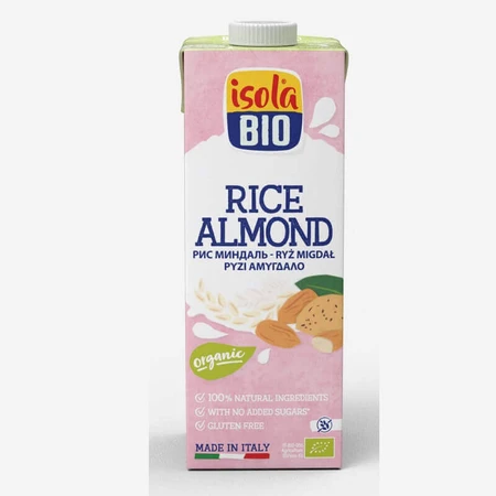 Овочевий рисовий напій з мигдалем Isola Organic, 1л, AbaFoods: ціни та характеристики