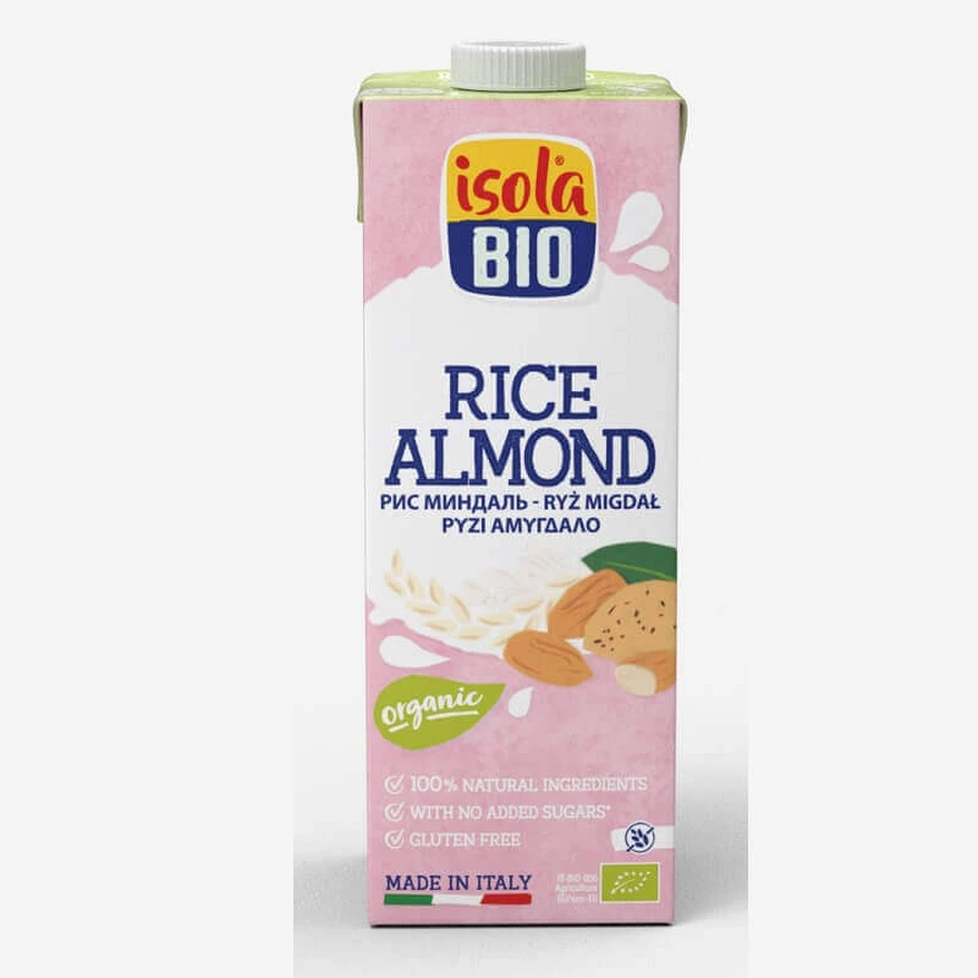 Овочевий рисовий напій з мигдалем Isola Organic, 1л, AbaFoods: ціни та характеристики
