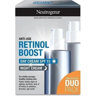 NEUTROGENA® Retinol Boost DUOPack денний антивіковий крем SPF15 + нічний крем 2х50мл 2×50мл, антивіковий крем