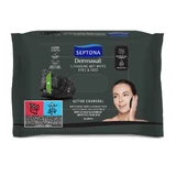 Очищувальні серветки з активованим вугіллям Dermasoft, 20 шт, Septona
