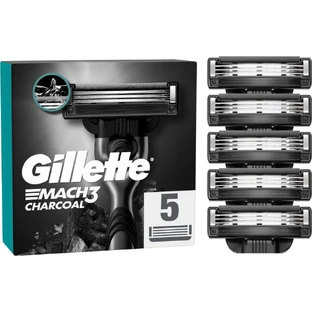 Змінні бритвені головки Gillette Mach3 Charcoal для чоловіків 5 шт.