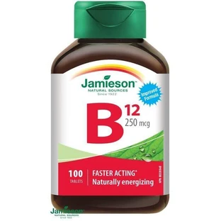 Jamieson Вітамін B12 Ціанокобаламін 250 мкг 100 табл. 100 табл.
