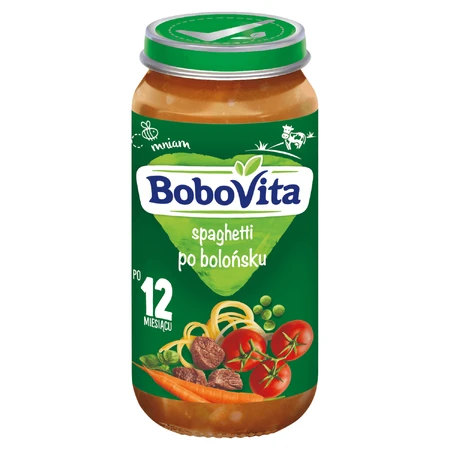 BoboVita Вечеря, спагеті болоньєзе, після 12 місяців, 250 г: ціни та характеристики