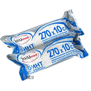 Бинт гипсовый KRUmed, 10 см х 2,7 м