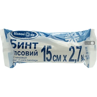 Бинт гипсовый 15 см х 2,7 м