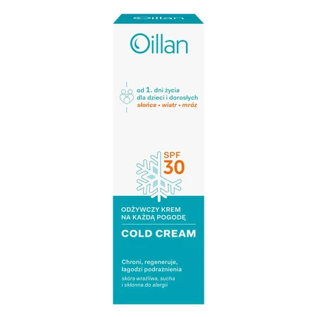 Крем для обличчя та тіла Oillan Cold Cream SPF 30 захисний, 50 мл: ціни та характеристики