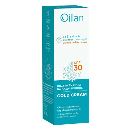 Крем для обличчя та тіла Oillan Cold Cream SPF 30 захисний, 50 мл: ціни та характеристики