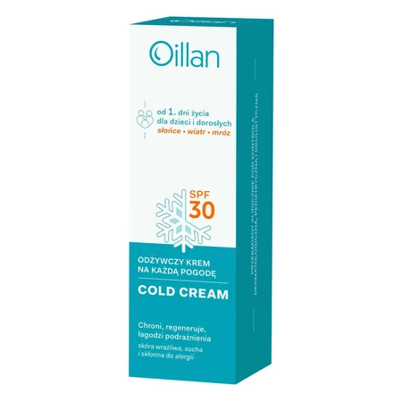 Крем для обличчя та тіла Oillan Cold Cream SPF 30 захисний, 50 мл: ціни та характеристики