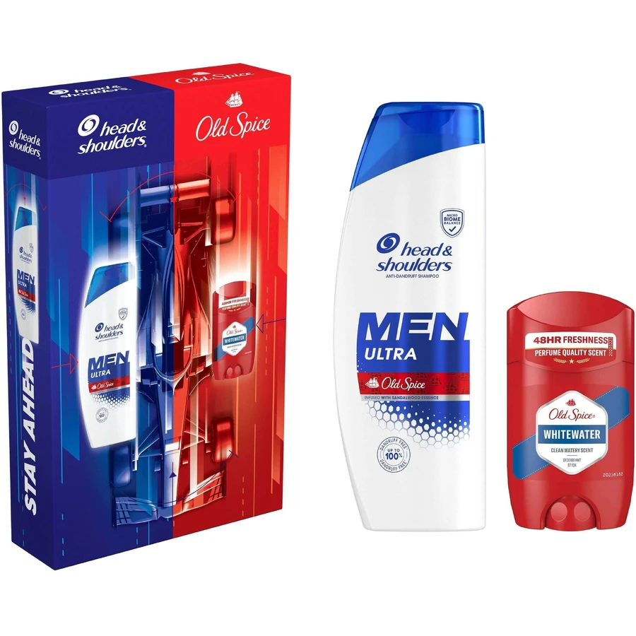 Head & Shoulders Head & Shoulders Men Ultra шампунь 330 мл та дезодорант Old Spice Whitewater 50 мл: ціни та характеристики