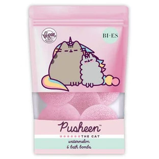 Кавунові бомбочки для ванни Pusheen, 6 x 55 г, бі-ес